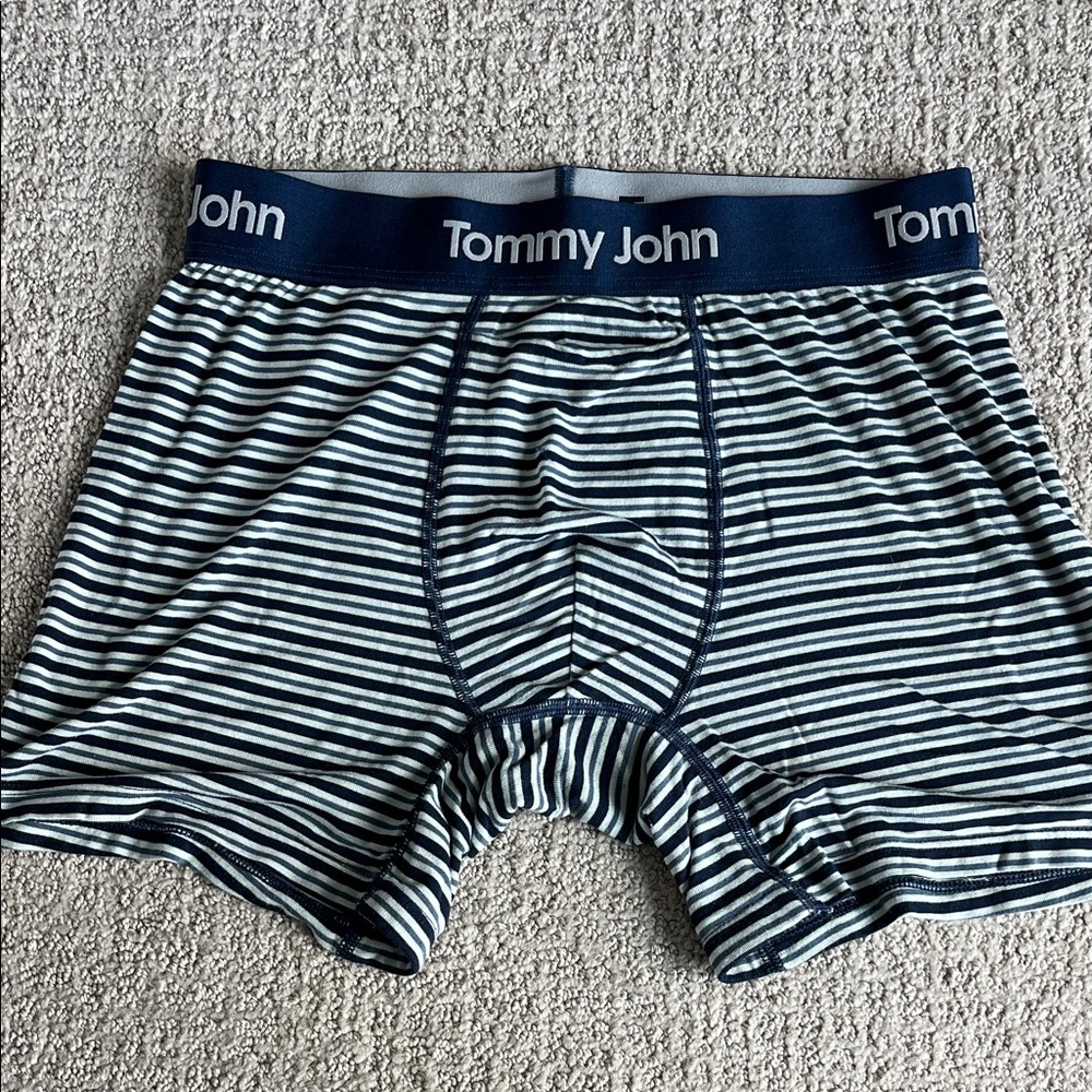 Tommy John Men's Boxer Briefs - Blue Striped